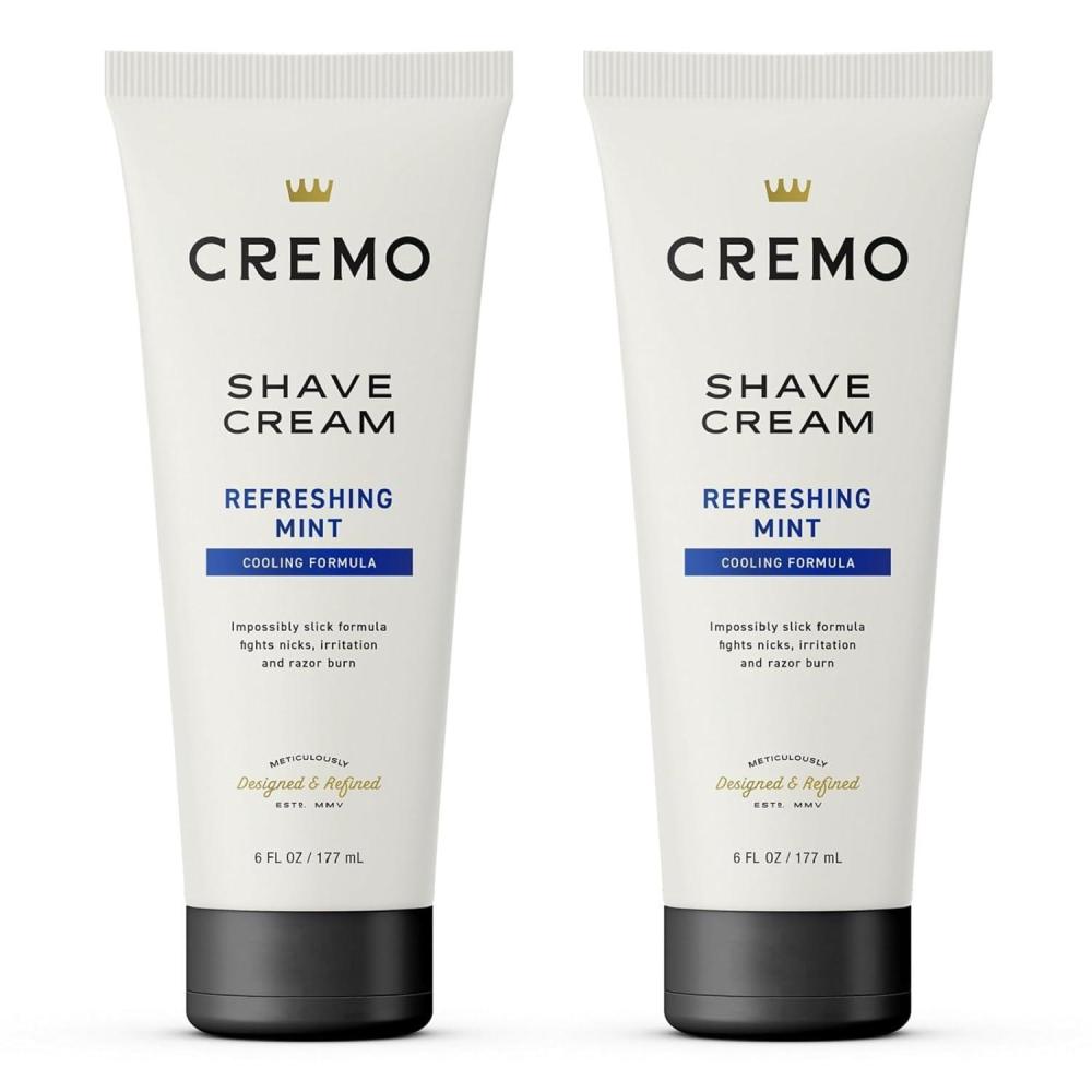 imageCremo Palo Santo Shave Cream 2 Pack Astonishingly Superior UltraSlick Shaving Cream for Men Fights Nicks Cuts And Razor Burn 6 Fl OzCooling