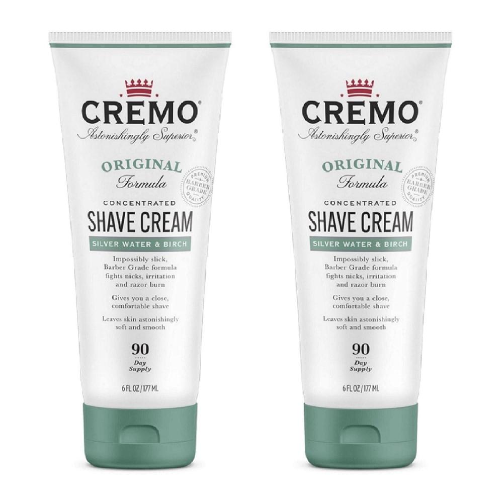 imageCremo Palo Santo Shave Cream 2 Pack Astonishingly Superior UltraSlick Shaving Cream for Men Fights Nicks Cuts And Razor Burn 6 Fl OzSilver Water  Birch