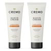 Cremo Palo Santo Shave Cream (2 Pack), Astonishingly Superior Ultra-Slick Shaving Cream for Men, Fights Nicks, Cuts And Razor Burn, 6 Fl Oz(Sandalwood)