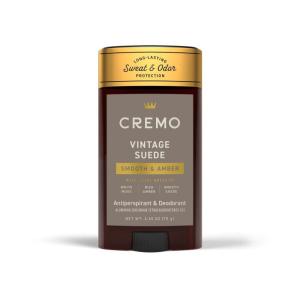 Cremo Vintage Suede Antiperspirant & Deodorant for Men, 48-hour Sweat and Odor Protection, 2.65oz(Vintage Suede)