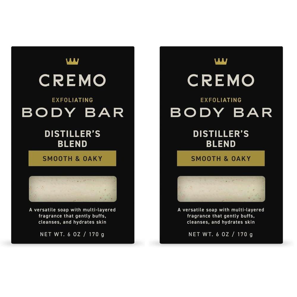 imageCremo Exfoliating Body Bars Distillers Blend  A Combination of Lava Rock and Oat Kernel Gently Polishes While Shea Butter Leaves Your Skin Feeling Smooth ampamp Healthy6 Ounce Pack of 2
