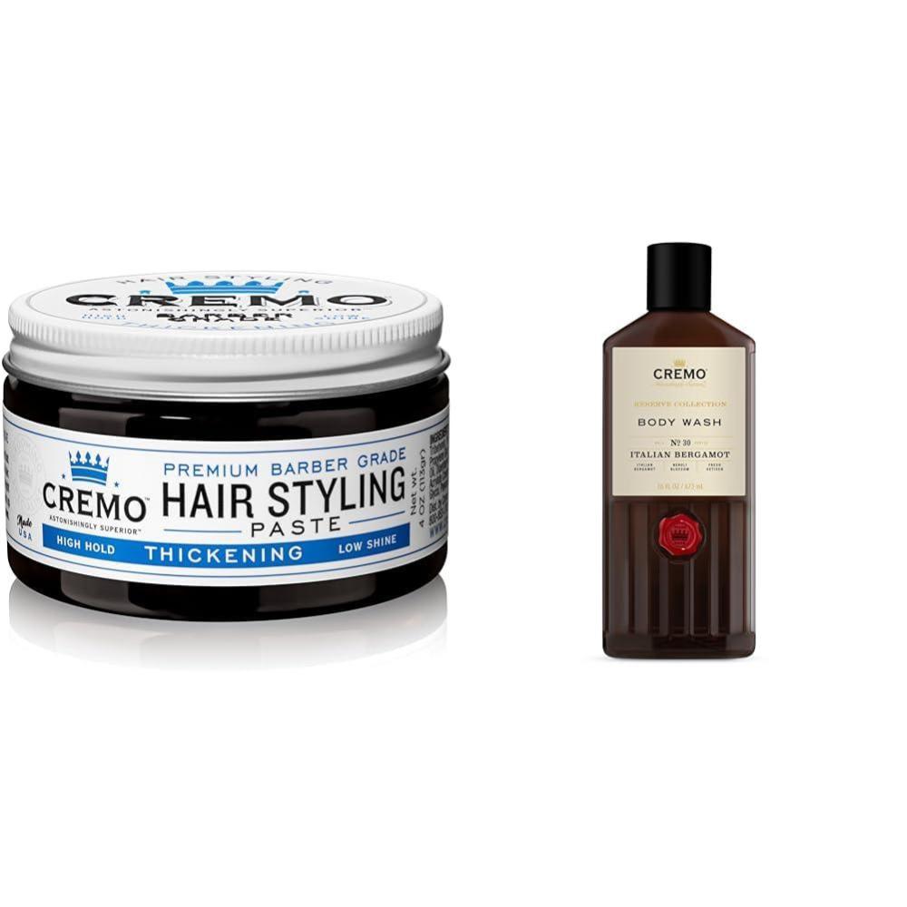 imageCremo Mens Hair Paste  Premium Barber Grade Thickening Paste with High Hold and Low Shine 4 OzThickening Paste Body Wash
