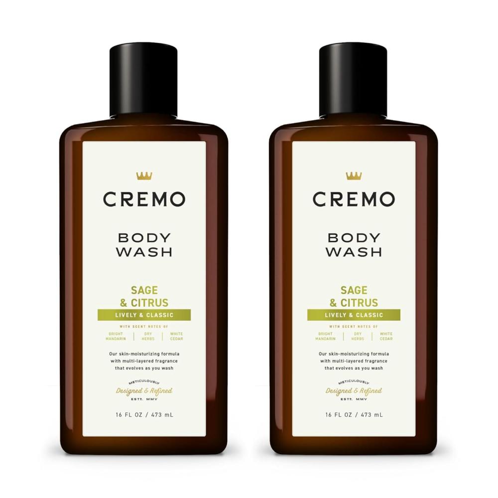 imageCremo RichLathering Sage ampamp Citrus Body Wash A Revitalizing Combination of Bright Mandarin Dry Herbs and White Cedar 16 Fl Oz 2PackSage  Citrus