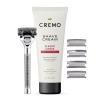 Cremo Original Shave Gift Set for Men, includes Impossibly-Slick 6 oz Shaving Cream, Chrome Barber Grade Razors for Men and four Razor Blades Refills