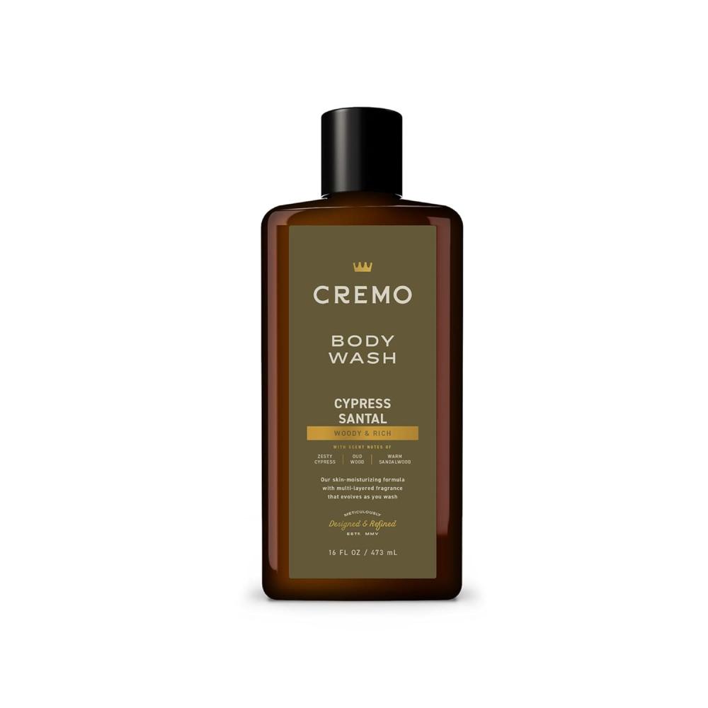 image:imageCremo RichLathering Cypress Santal Body Wash for Men Notes of Zesty Cypress Oud Wood and Warm Sandalwood 16 Fl Oz