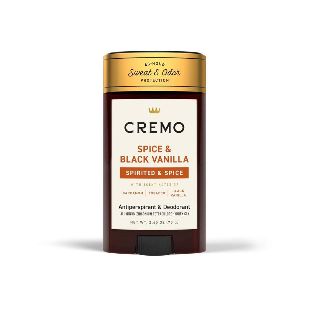 image:imageCremo Spice amp Black Vanilla Antiperspirant amp Deodorant for Men 48hour Sweat and Odor Protection 265oz