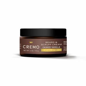 Cremo Beard & Scruff Cream, Casked Vanilla, 4 oz – Soothe Beard Itch, Condition and Offer Light-Hold Styling for Stubble and Scruff