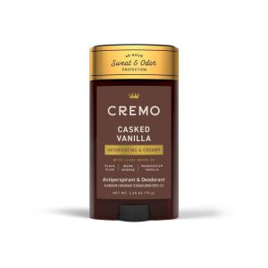 Cremo Casked Vanilla Antiperspirant & Deodorant for Men, 48-hour Sweat and Odor Protection, 2.65oz