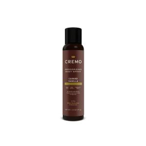 Cremo Casked Vanilla Body Spray, A Sophisticated Blend of Black Plum, Warm Incense, and Madagascar Vanilla, 3.5 Fl Oz